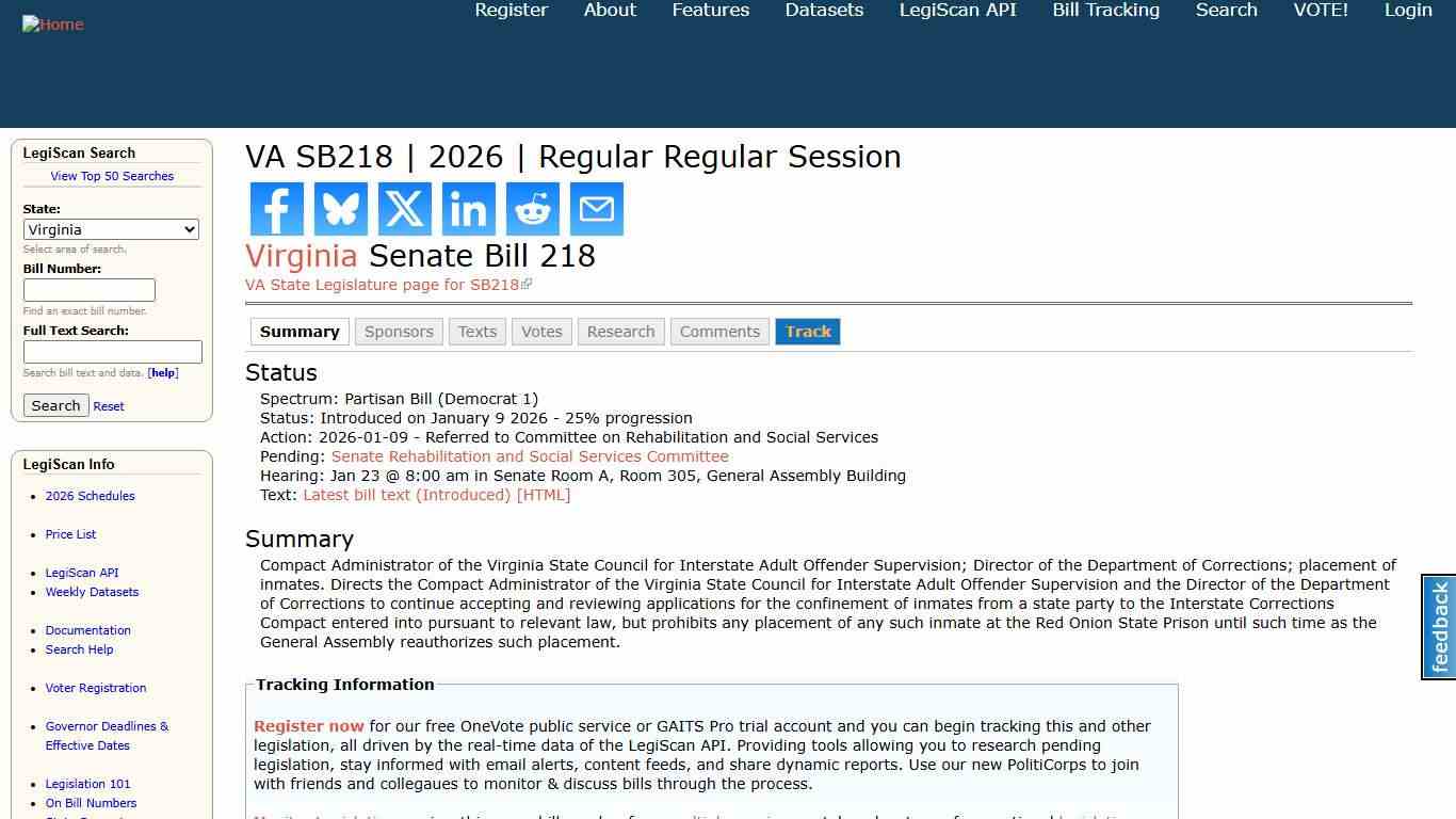 VA SB218 | 2026 | Regular Regular Session | LegiScan